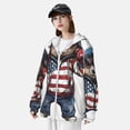 thumbnail image 3 of Lsque Patriotic Boxing Bear Art UPF 50+ Lightweight Sun Protection Men's Women's Long Sleeve Shirt, Hoodie Performance -Large, 3 of 9
