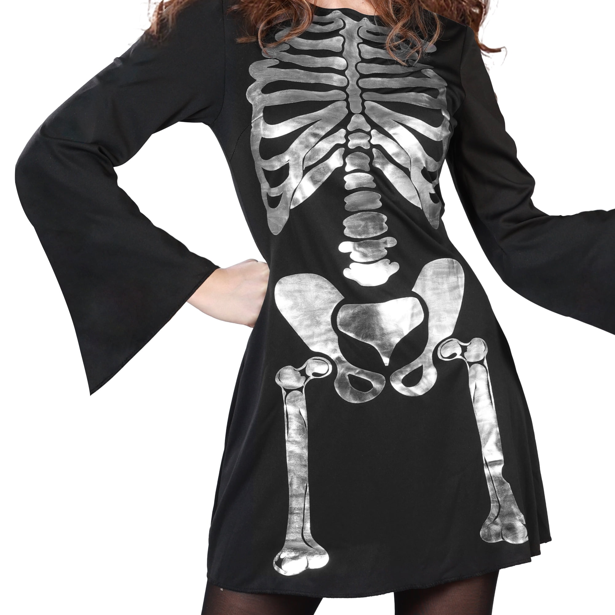 Enchanting Skeleton Halloween Costume for Adults, Women's Size M (8/10), by Way to Celebrate