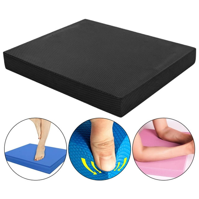 Almohadilla de para terapia física 1PC Almohadilla de para ejercicios libre Adultos Niños L Negro shamjiam cojín de equilibrio
