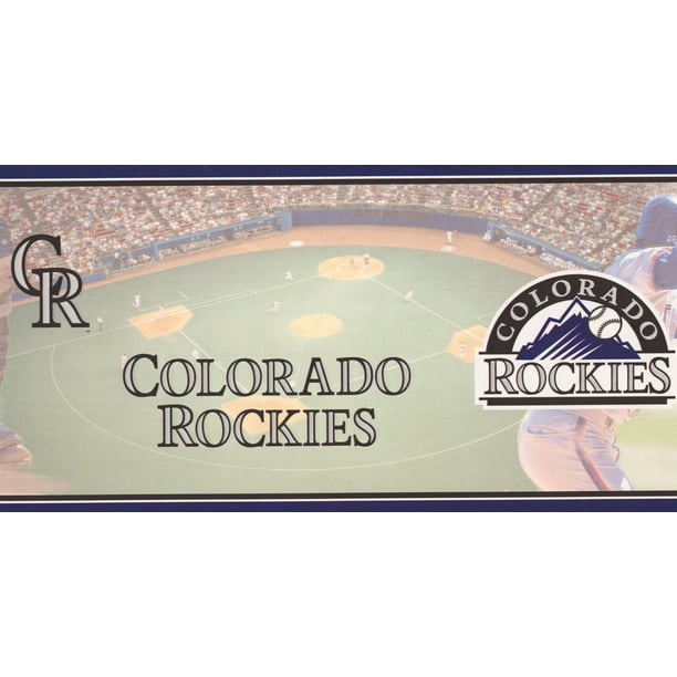 Colorado Rockies MLB Équipe de Baseball Fan de Sport Papier Peint Frontière Design Moderne, Rouleau 15' x 6''