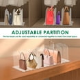 thumbnail image 4 of 2Pcs Plastic Adjustable Handbag Storage Holder Easy to Assemble Clear Closet Purse Organizer for Bedroom Living Room Home, 4 of 10