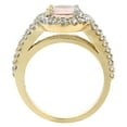 thumbnail image 2 of 14K Yellow Gold Diamond Natural Morganite Engagement Ring Oval 10x8mm, size 9, 2 of 3