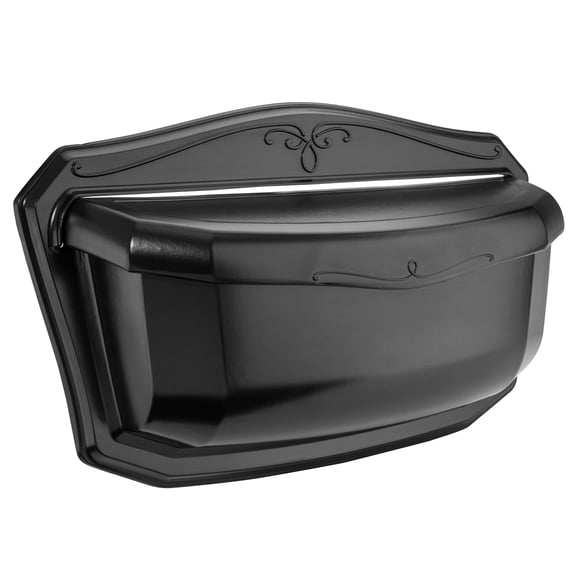 Architectural Mailboxes Villa™ Wall-Mounted Mailbox for Outside, Decorative Rust-Resistant Metal Aluminum Small Mail box, Black