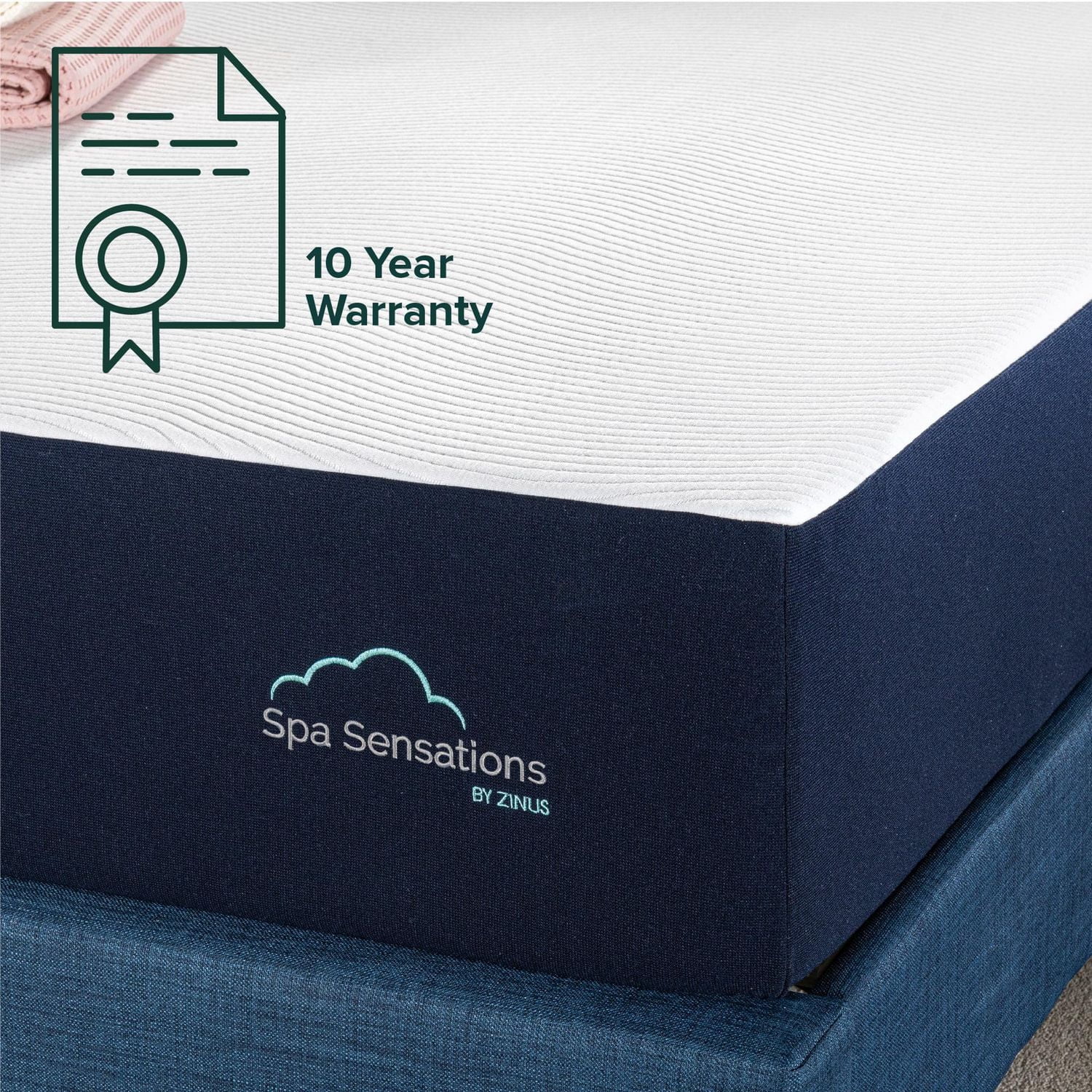 Zinus Spa Sensations Cloud 10 inch Firm Memory Foam Mattress, Twin, Full, Queen, King