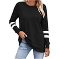thumbnail image 2 of Miqool Shirts for Women Crew Neck Long Sleeve Pullover Casual Basic Tees Trendy Athletic Sports Tops, 2 of 8