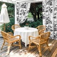thumbnail image 2 of Black Gray Fruit Outdoor Curtains for Patio Waterproof,Windproof Privacy Curtains with Weighted Bottom,Vintage Plant Nature Botanical Flower Outside Drapes for Picnic Garage Yard 54"x84" 2 Panel, 2 of 8
