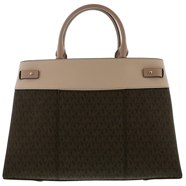 Michael Kors Women s Gramercy Large Leather Satchel Brown Soft