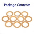 thumbnail image 1 of Leke 10Pcs Pump Piston Rings Rubber Insulated for 1100w Oil-Free Silent Air Compressor, 1 of 1