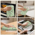 thumbnail image 6 of 2 Pcs Funny Kitchen Towels,Green Cow Heart Pattern Microfiber Dish Towels,Kitchen Tea Towels,Kitchen Towel Set (18" X 26"), 6 of 7