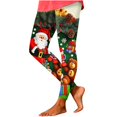 thumbnail image 2 of Yeaiivve Women's Workout Leggings Christmas Printed Yoga Pants Comfy High Waisted Skinny Pant Winter Holiday Party Legging Green L, 2 of 8