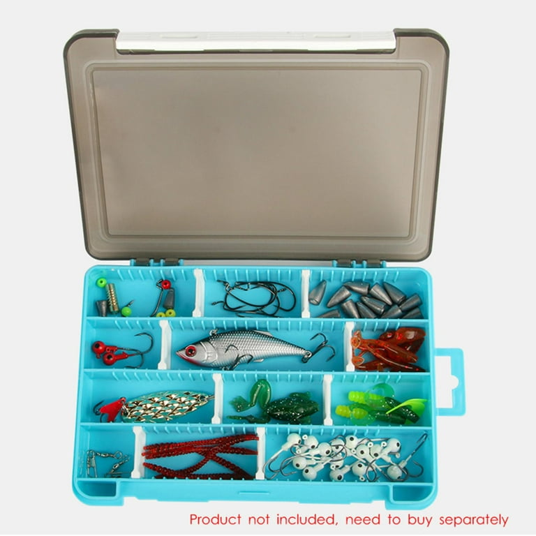 Fishing Tackle Box Accessory Adjustable Removable Grids Lure Storage Tool Container for Bass Salmon Saltwater Fly Fishing Necklaces Jewelry Orange