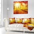 thumbnail image 3 of Designart Autumnal Park - Landscape Photography Throw Pillow - 16x16, 3 of 5