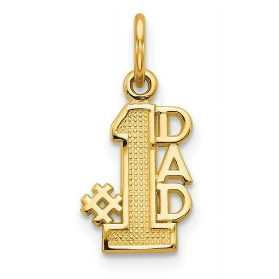 Finest Gold 10K Yellow Gold No.1 DAD Charm