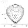 thumbnail image 4 of Sterling Silver Polished Diamond I Love You Heart Locket Charm Pendant, 4 of 5