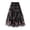 Black, variant on HXWCHs Women's Floral Print A-Line Mesh Skirt Mid Length Party Dance Elegant Holiday Celebration Attire One Size Black