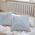 thumbnail image 6 of Throw Pillow Covers 16x16 Inch Set of 2, Gray Blue Dandelion Waterproof Outdoor Pillow Covers, Spring Flowers Modern Minimalist Decorative Cushion Pillowcases for Couch, Sofa, Bed, Garden, Patio, 6 of 9