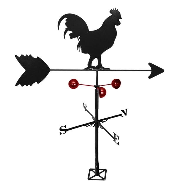 Veleta metálica con adorno de gallo, veleta meteorológica para jardín herramienta de medición profesion montaje de jardín kusrkot Veleta