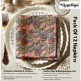 thumbnail image 4 of VargottamPink LeavesPrint Cotton Muslin Napkins - Set of 12, 20-Inch, Luxurious Soft Cloth Napkins for Dining & Events, Absorbent, Washable & Tableware, 4 of 8