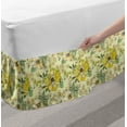 thumbnail image 2 of Floral Bed Skirt, Watercolor Style Illustration of Rhythmic Blossoms in Pastel Colors, Elastic Bedskirt Dust Ruffle Wrap Around for Bedding Decor, 4 Sizes, Pastel Green Multicolor, by Ambesonne, 2 of 2
