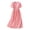 Pink women round neck flowy dress a1, variant on Uscallm Women's Round Neck Short Sleeve Tie Flowy Dress A Line Midi Casual Vacation Dresses, Navy 2XL