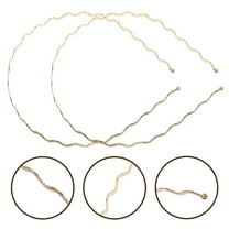 ADDHAT 3Pcs Wavy Thin Headbands for Women Metal Iron Bridal Wedding Accessories