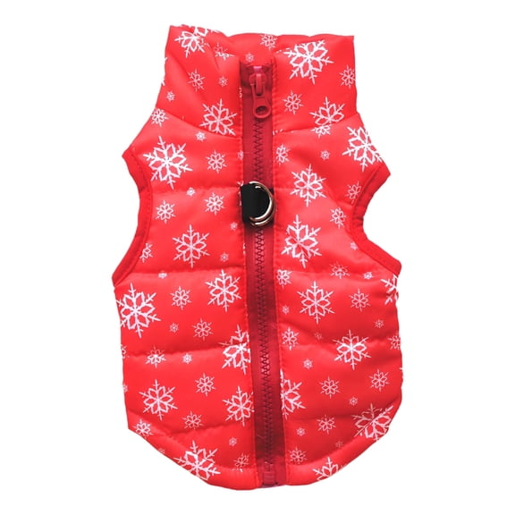 FLORNIX Dog Winter Coat,Windproof Jacket Dog Jackets for Small Dogs,Winter Ready Dog Rain Coat,Red,M