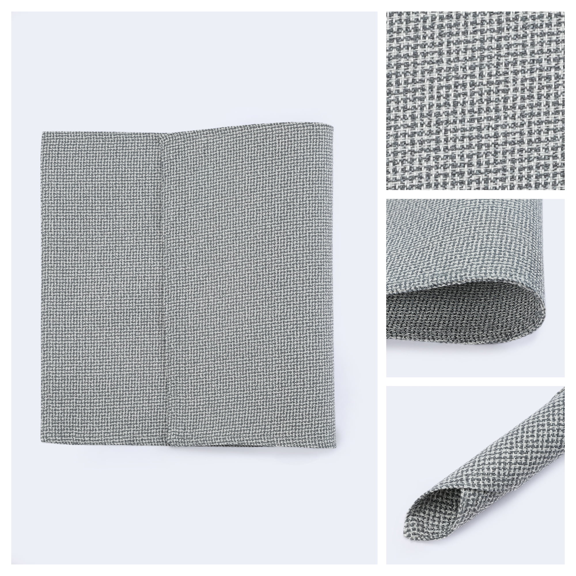 Unique Bargains Cotton and Linen 4Pcs Rustic Table Mats Royal Blue 18.1x11.8inch