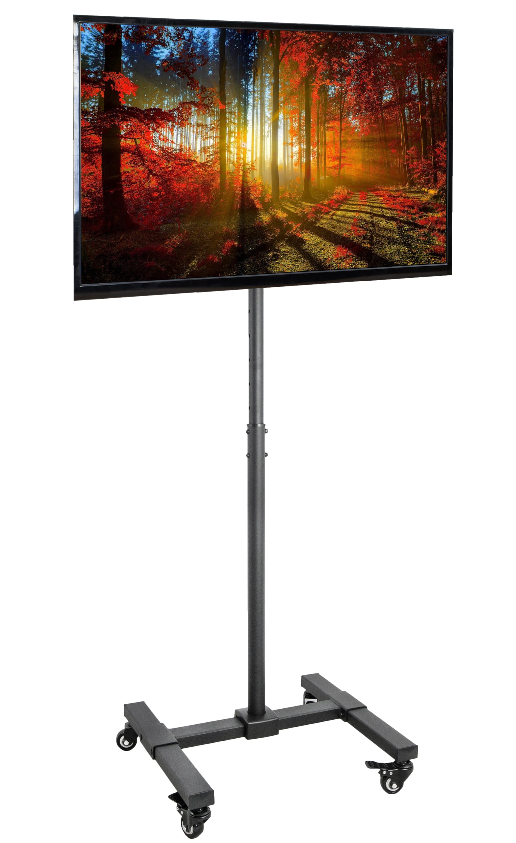 Vivo Mobile Tv Floor Stand Height Adjule Mount W Wheels For Screens 13 To 42 Tv07w
