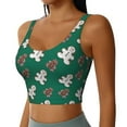thumbnail image 2 of Naloa Gingerbread Snowman Cookies Sports Bras for Women, High Support Bra with Removable Pads, Comfortable - Large, 2 of 9