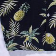 thumbnail image 4 of Playeras Camisa de vestir vintage con botones de manga corta hawaiana de playa con estampado floral suelto para hombre (Dark Blue, M), 4 of 6
