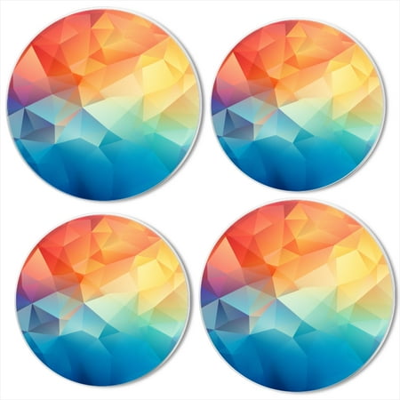 

Bahomeck Gas Stove Burner Cover Set Of 4 Abstract Background With Low-Poly Triangles In Rainbow Colors Metal Electric Stove Burner Covers Protecting Gas Stoves Kitchen Decor，8 Inch And 10 Inch