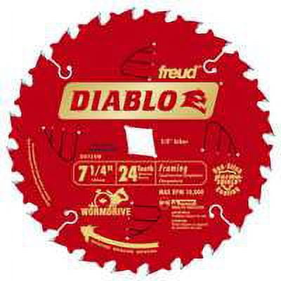 Diablo Genuine 7-1/4 in. X 24 Tooth Wormdrive Framing Saw Blade D0724W
