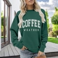 thumbnail image 2 of Gkeoshab Pullover Sweaters for Women Women's Long-Sleeve Loose-Fit Round-Neck Sweater for Fall and Winter Green S, 2 of 6