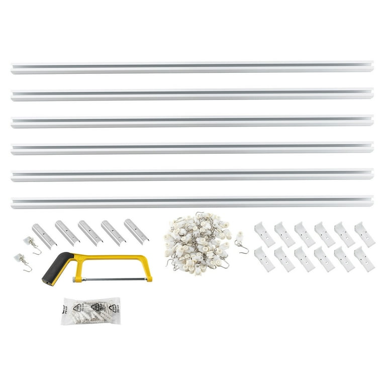  Curtain Track, Flexible Curtain Track No Rusting Ceiling  Curtain Track With Accessories White/black/beige Smooth And Silent  Aluminium Alloy Curtain Wall Mount Track : Home & Kitchen