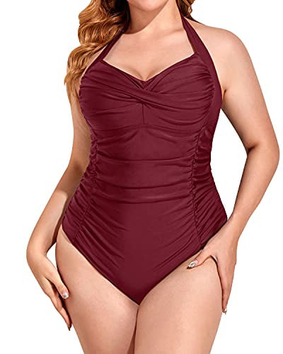 Yonique Women Criss Cross Halter Top Bikini High Waisted Bathing Suits Bandage Two Piece Swimsuit 