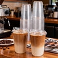thumbnail image 6 of 16 Oz Plastic Cups With Lids 100 Pack,Disposable Plastic Cups for Party Drinks, Bubble Tea and Cold Beverage, 6 of 10