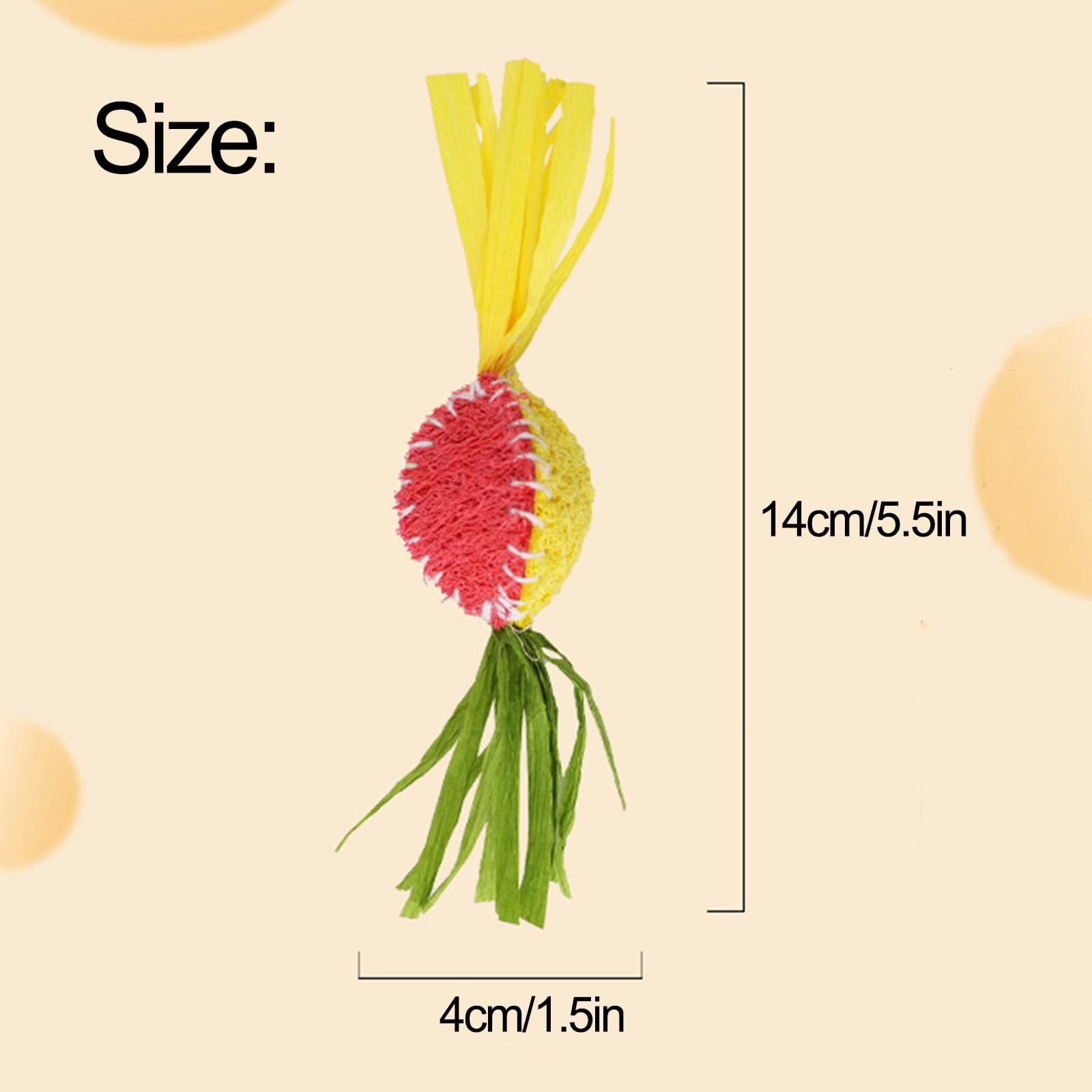 2 Pcs Natural Loofah Cat Toys Teeth Cleaning - Loofah Catnip Chew Sticks, Elastic Bouncing Chew Toy for Cats