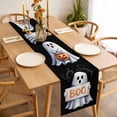 thumbnail image 3 of Black White Halloween Table Runner - 48 Inch Long, Kitchen Dining Table Runner Dresser Scarves, Ghost Modern Art Farmhouse Decor for Coffee Tables Wedding Party Banquet, 3 of 8