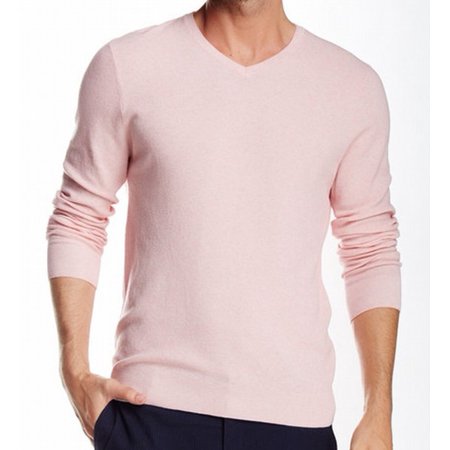 Vince Camuto NEW Light Pink Mens Size XL Textured V-Neck Sweater