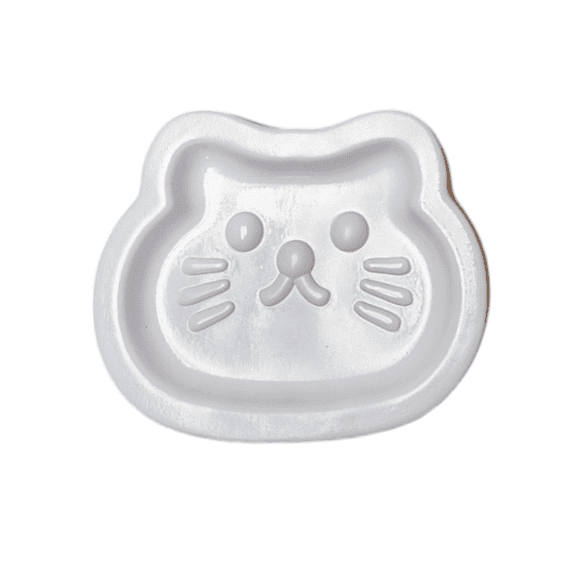 alhajero decorativo de gato minimalista - figura de resina blanco