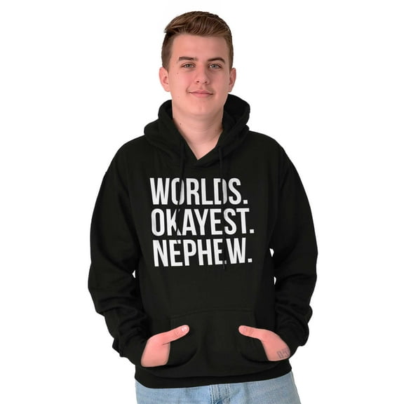 Worlds Okayest Nephew Aunt Uncle Joke Hoodie Hooded Sweatshirt Men Brisco Brands S