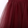 thumbnail image 4 of Kmbangi Girls Tulle Princess Dress Solid Color V-Neck Bow Evening Sundress, 4 of 7