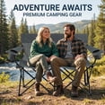 thumbnail image 2 of Biotree 2-Person Folding Outdoor Loveseat Camp Chair with Cup Holders Portable Double Camping Chair with Carry Bag, Gray, 2 of 11