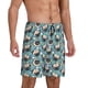 thumbnail image 2 of Balery PUG HEAD And Flower Pantalones cortos de pijama de punto de algodón para hombre con cinturilla y bolsillos-3X-Large, 2 of 6