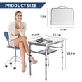 thumbnail image 3 of Byliable Mesa Plegable pequeña Mesa de Camping de Aluminio portátil Ligera de 2 pies para Picnic y Acampada Mini Mesa Plegable con Altura extendida Ajustable,Plata, 3 of 5