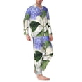 thumbnail image 3 of Bingfone Men'S Pajama Set 2 Piece Loungewear Pjs, Long Sleeve With Pajama Pants-Vintage Flower, 3 of 9