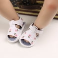 thumbnail image 7 of Baby Girls Summer Cotton Sandals Newborn Star Floral Slippers Crib Shoes, 7 of 7