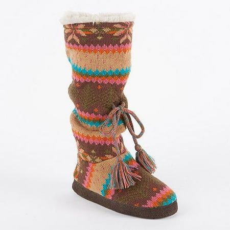 MUK LUKS Women's Emma Vintage Lodge Toggle Slipper Boots