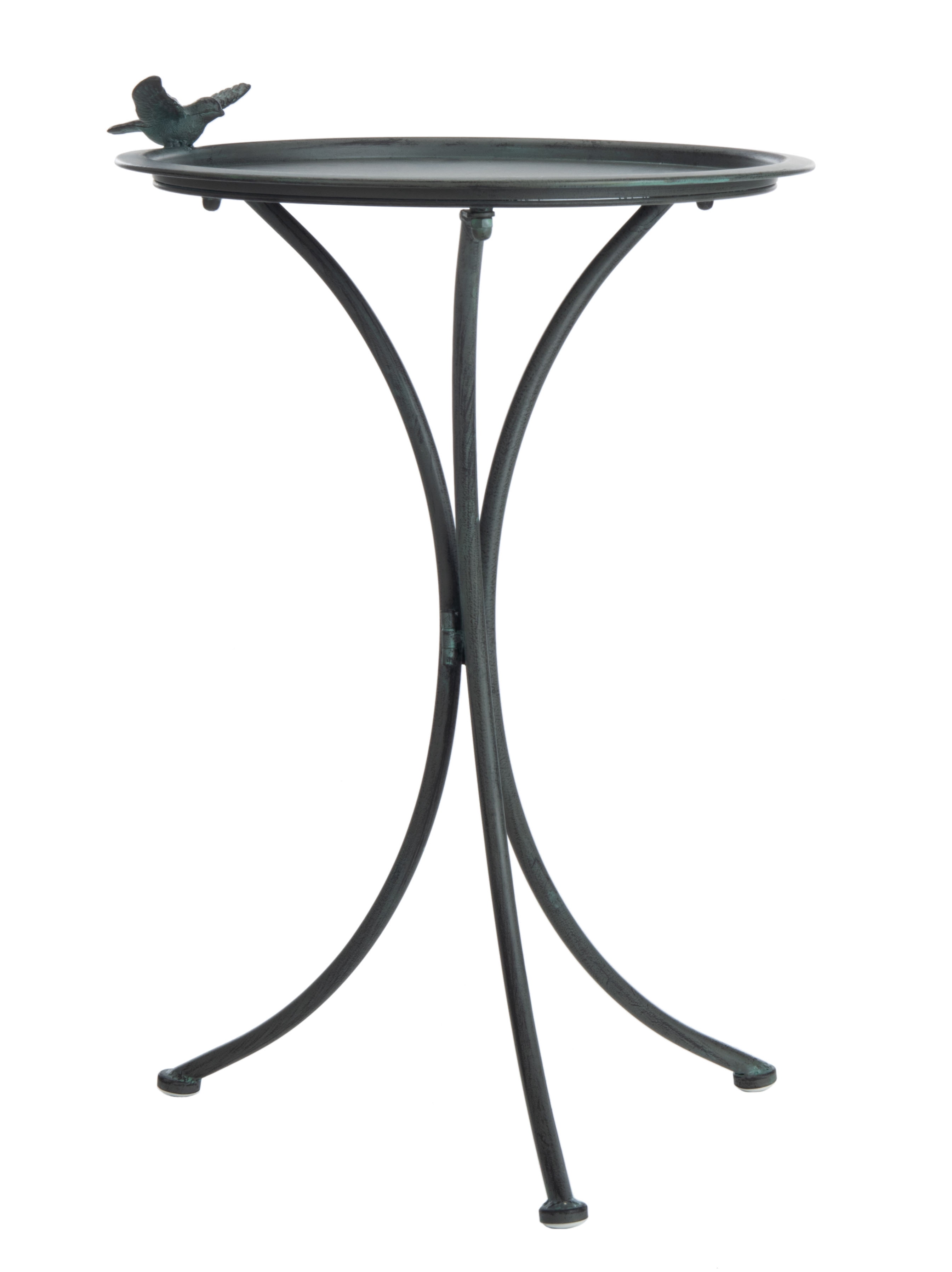 SAFAVIEH Kensi Solid Rustic Outdoor Patio Bird Bath, Antique Grey