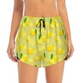 thumbnail image 2 of Picia Bright Lemons Pattern Women's 2 in 1 Athletic Running Shorts High Waisted Workout Casual Gym Sweat Shorts with Comfy Liner Zipper Pockets-Small, 2 of 9
